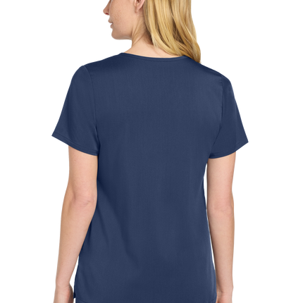 Women’s Premiere Flex V-Neck Scrub navy Blue model back