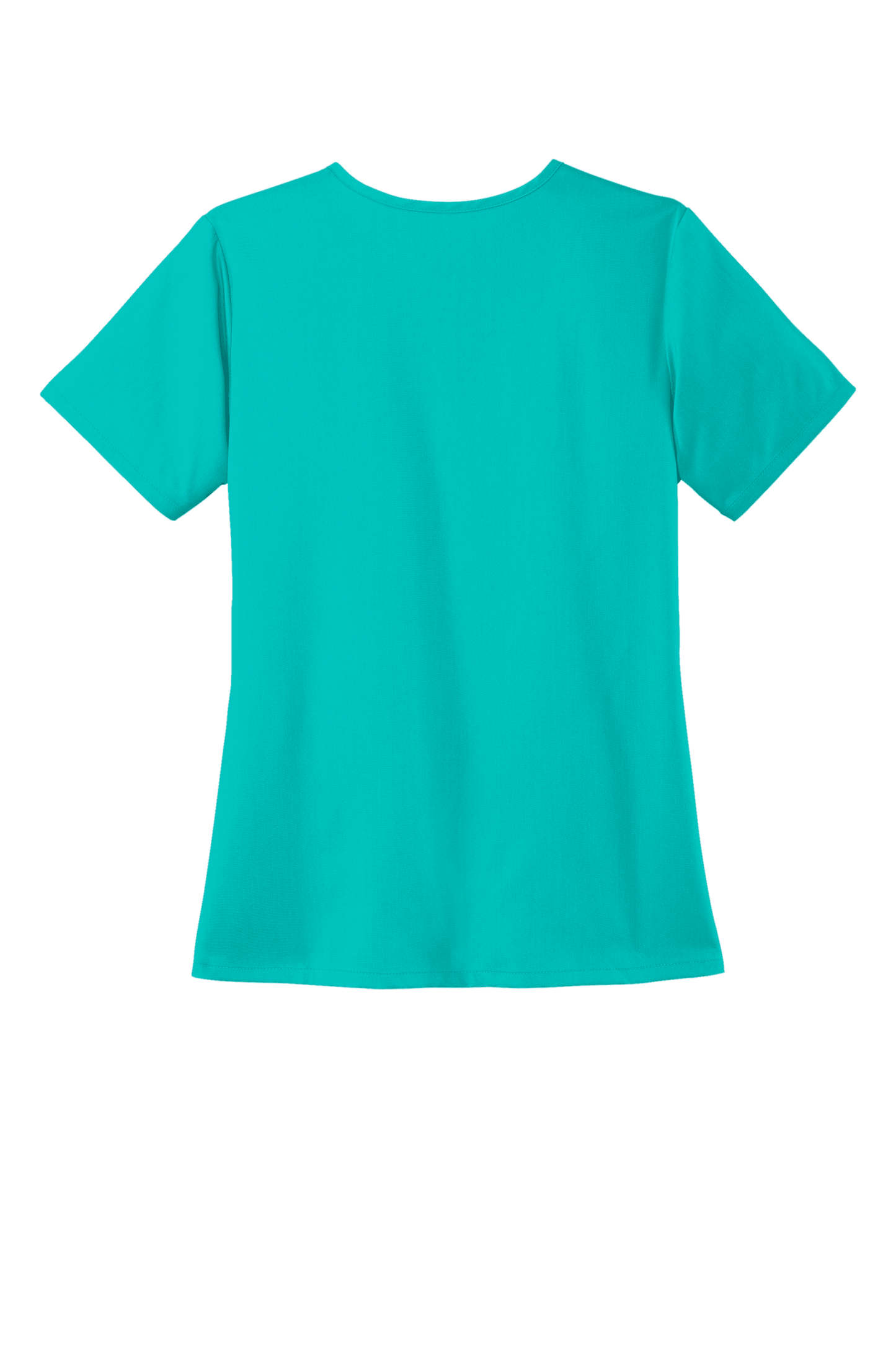 Wink Women's Premiere Flex V-Neck Scrubs in teal, featuring a printed design and smooth fabric for comfortable medical wear.