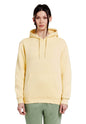 Yellow Lane 7 unisex plain premium pullover hoodie with front print view, available for customization or purchase as is.
