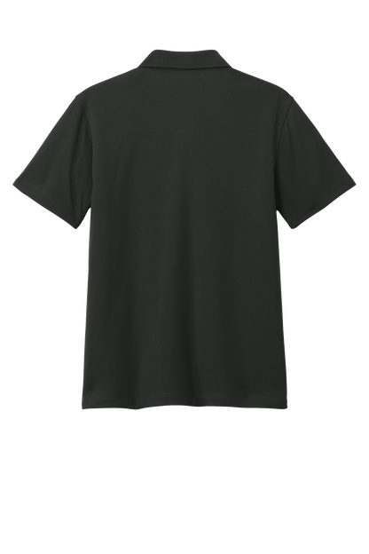 Youth Port Authority kids' polo shirt with back print, shown in plain and customizable versions, made for children.