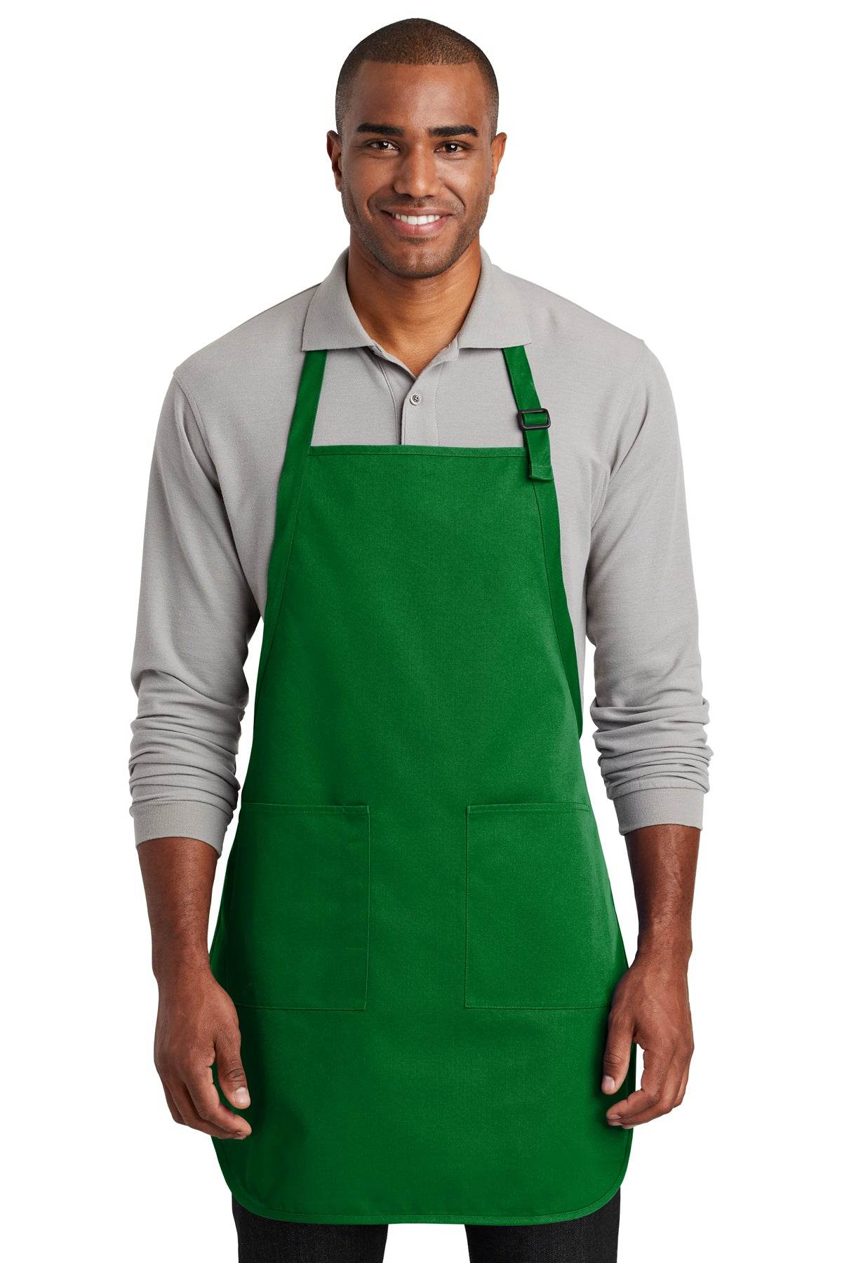Green Port Authority personalized apron with adjustable neck strap for cooking, BBQ, or gifting occasions.