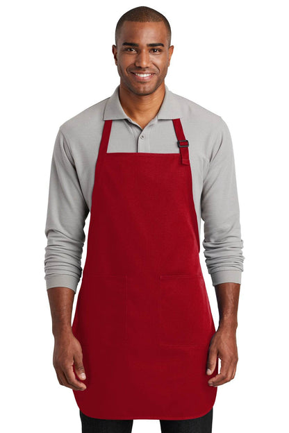 Personalized Port Authority apron with "Grill Master" text and barbecue design, ideal for cooking or Father's Day gifts.