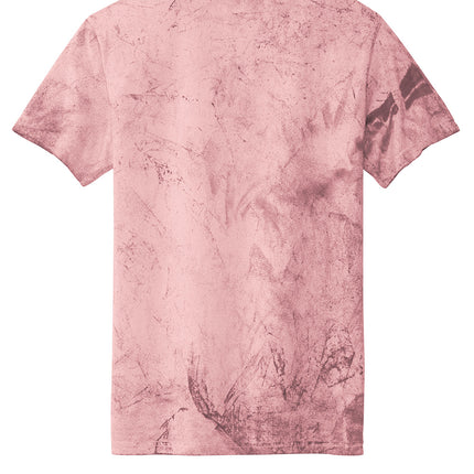 Pink t-shirt with a pattern back view