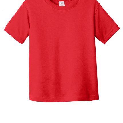 red Toddler Fine Jersey Tee – Soft Cotton Custom T-Shirt for Kids by Print View