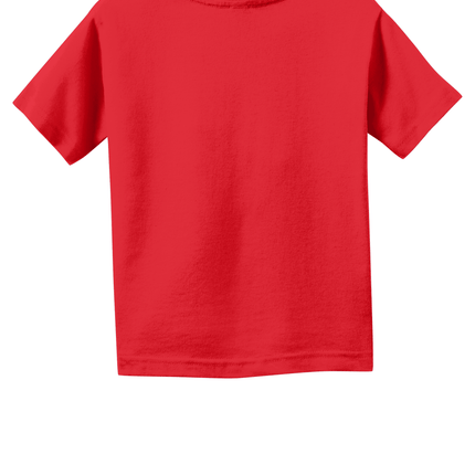 red Toddler Fine Jersey Tee – Soft Cotton Custom T-Shirt for Kids by Print View back